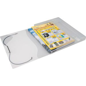 Produktbild für Heftbox Veloflex 4443290, Crystal, aus Kunststoff, A4