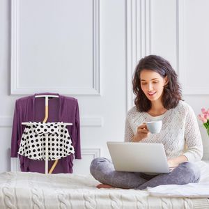 Produktbild für Herrendiener Relaxdays 10032065, braun / weiß