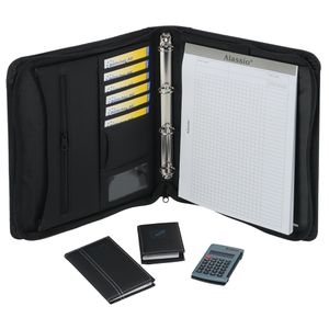 Produktbild für Schreibmappe Alassio 30060, Office Set, schwarz, Kunstleder