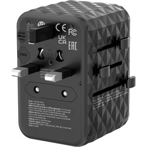 Produktbild für Reiseadapter Verbatim UTA-5 Universal, GaN, 65W