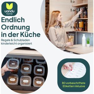 Produktbild für Vorratsdose uandu 12 Mix grau, aus Kunststoff