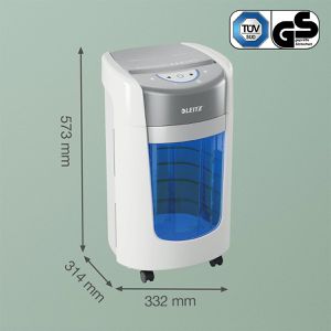 Produktbild für Aktenvernichter Leitz 8358 IQ OptiMax Home Office 225, Rollen