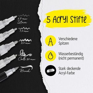 Produktbild für Acrylstifte Online Silver Lettering Set 18518