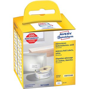 Dymo-Etiketten Zweckform für Dymo 99012, weiß