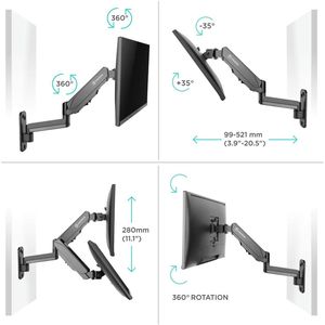 Produktbild für Monitorhalterung Onkron G150-B, VESA 75x75 &amp; 100x100 mm