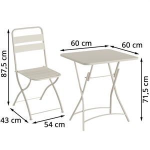 Produktbild für Bistrotisch Feros Breeze, beige, wetterfest, 3-teilig
