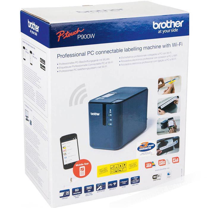 Brother Beschriftungsgerät Ptouch P900Wc, max. 20 Zeilen, bis 36mm