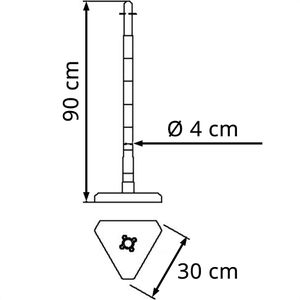 Produktbild für Absperrpfosten Schake 4040KBSSET, schwarz/gelb, aus Kunststoff