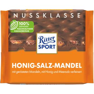 Ritter-Sport Tafelschokolade Honig-Salz-Mandel, 100g