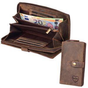 Produktbild für Portemonnaie Ratschkatl Soferl, braun, aus Echt Leder
