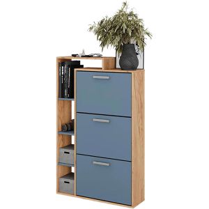 Schuhschrank Vicco Orlando, eiche / blau