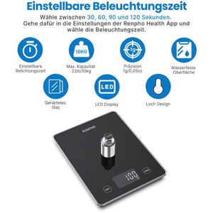 Produktbild für Küchenwaage RENPHO Calibra 1L, mit Tara-Funktion, Teilung 1 g