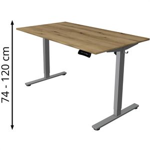Produktbild für Schreibtisch Kerkmann Move small office, asteiche / silber