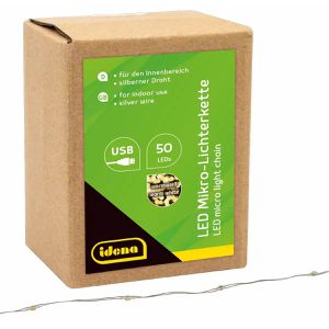 Lichterkette Idena 30257, Micro, USB-Betrieb, für Innen