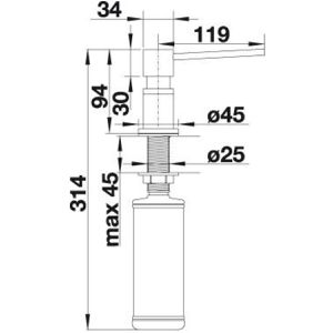 Produktbild für Spülmittelspender BLANCO Lato 525808, verchromt