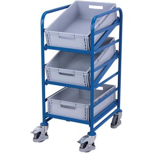 Produktbild für Eurokastenwagen VARIOfit sw-610.102, 3 Eurokästen