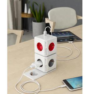 Produktbild für Steckdosenwürfel allocacoc PowerCube, weiß / blau