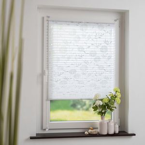 Produktbild für Plissee Liedeco Floral, Klemmfix, weiß