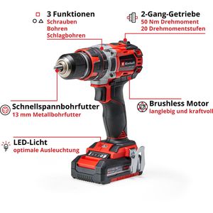 Produktbild für Akku-Schlagbohrschrauber Einhell-Professional TP-CD 18/50 Li-i