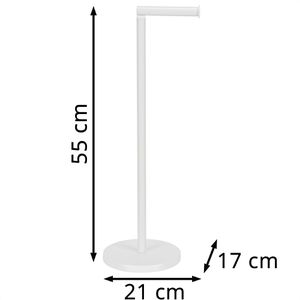 Produktbild für Toilettenpapierhalter Wenko 2in1 Stand, weiß