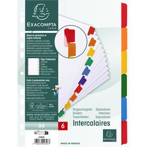 Produktbild für Register Exacompta 2306E, A4, blanko