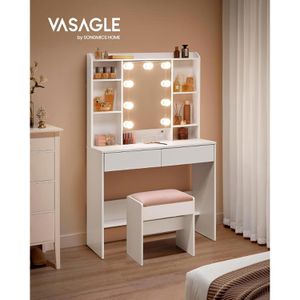 Produktbild für Schminktisch Vasagle RDT126W01, mit Beleuchtung
