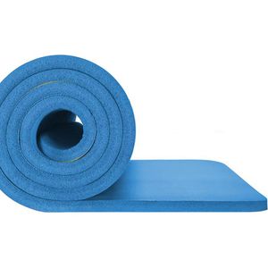 Produktbild für Yogamatte Tresko mit Tragegurt, blau, 1 cm stark