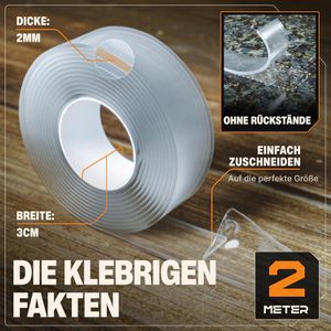 Produktbild für Doppelseitiges-Klebeband BAURIX Nano-Tape