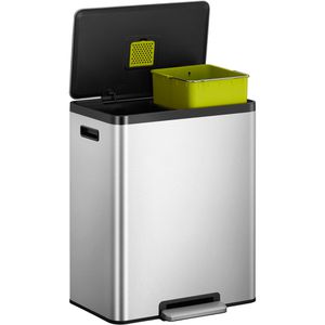 Produktbild für Mülleimer EKO EcoCasa II, VB 913860, matt silber