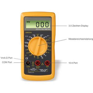 Produktbild für Multimeter Hama EM393B, digital, RMS