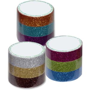 Produktbild für Washi-Tape Folia 28509 Glitzer, farbig sortiert