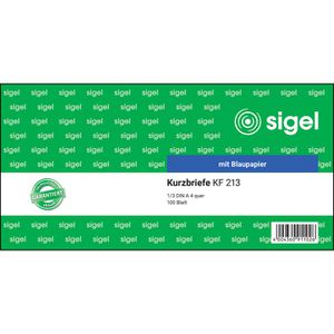 Produktbild für Kurzbriefe Sigel KF213, 1/3 A4