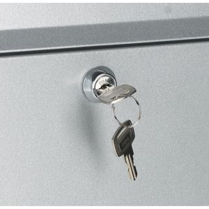 Produktbild für Briefkasten Alco 8601, silber, aus Stahl