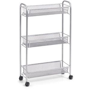 Nischenregal Zeller 18170, grau, mit Rollen