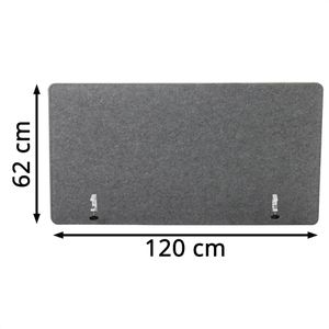 Produktbild für Tischtrennwand hJh-OFFICE 892001, grau