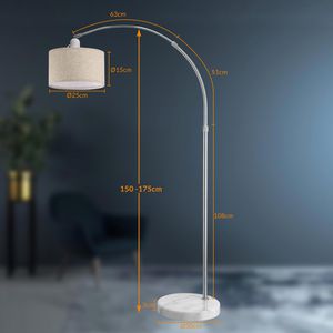 Produktbild für Stehlampe Monzana 109353, beige, 150-175 cm