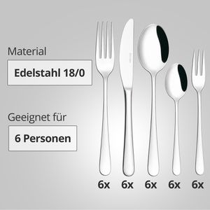 Produktbild für Besteck-Set Esmeyer Sylvia 156-081, Edelstahl 18/0