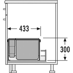 Produktbild für Einbaumülleimer Hailo AS XXL 900, 3630901