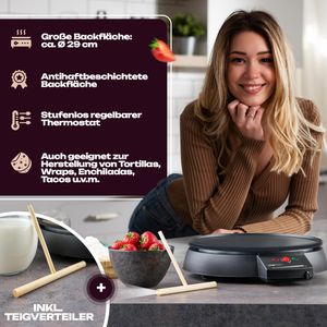 Produktbild für Crepes-Maker Clatronic CM 3372, 900 Watt