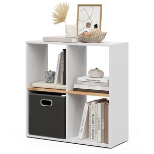 Produktbild für Bücherregal Vicco Tetra, weiß / eiche