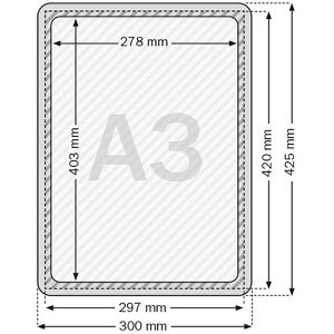 Produktbild für Infoständer Böttcher-AG aus Aluminium, blau, A3