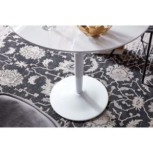 Produktbild für Bistrotisch Wohnling WL6.504, weiß hochglanz, rund