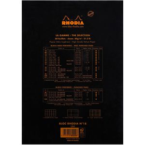 Produktbild für Notizblock Rhodia 180009C, schwarz, A4