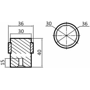 Produktbild für Türstopper SO-TECH Thor 129570, Gummi/Edelstahl
