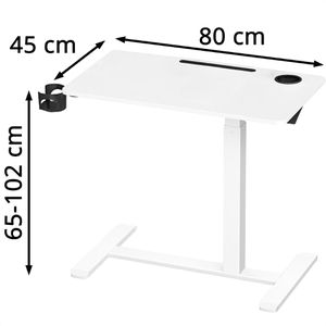 Produktbild für Schreibtisch Vasagle LSD601W01, weiß / weiß