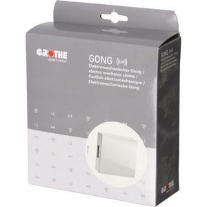 Produktbild für Türgong Grothe Gong 465 A Bw weiß, Aufputz, Klingeldraht