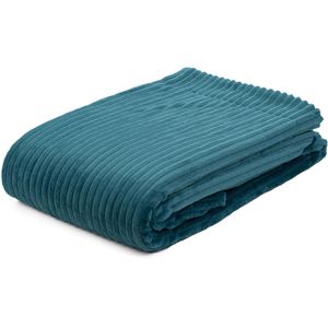 Produktbild für Kuscheldecke Gözze Cord Optik, 40067-54, petrol