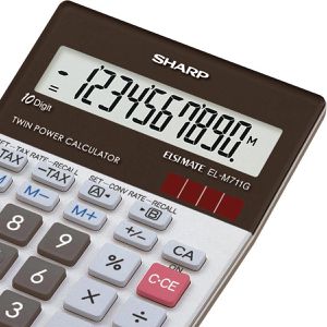 Produktbild für Taschenrechner Sharp EL-M711G, MwSt-Berechnung