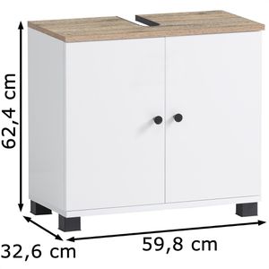 Produktbild für Waschbeckenunterschrank Schildmeyer Lugo 157427, stehend