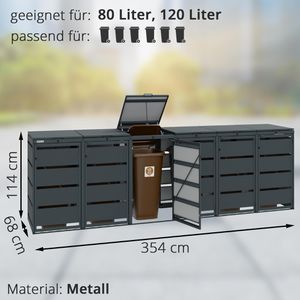 Produktbild für Mülltonnenbox MBOX24 Classic, Metall
